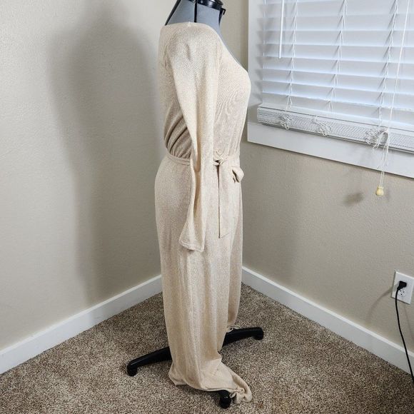 Rachel Pally Wide Leg Swtr Jumpsuit Rachel Pally Sweater Jumpsuit Gold Size L - Picture 5 of 16